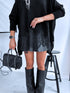 LARGE SIZE sweater "SHAKE IT FF89" - BLACK
